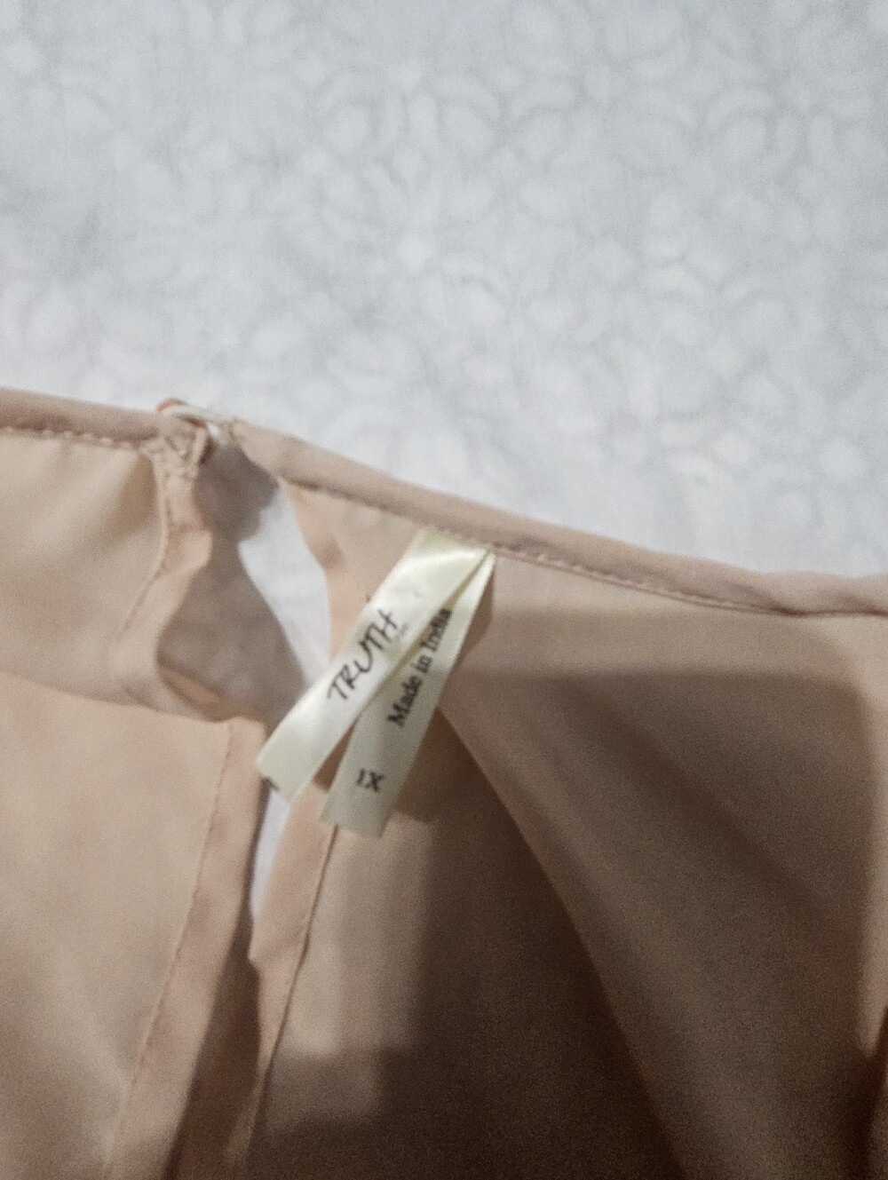Truth Cream Ruffle-Front Long Sleeve Blouse - Picture 5 of 6